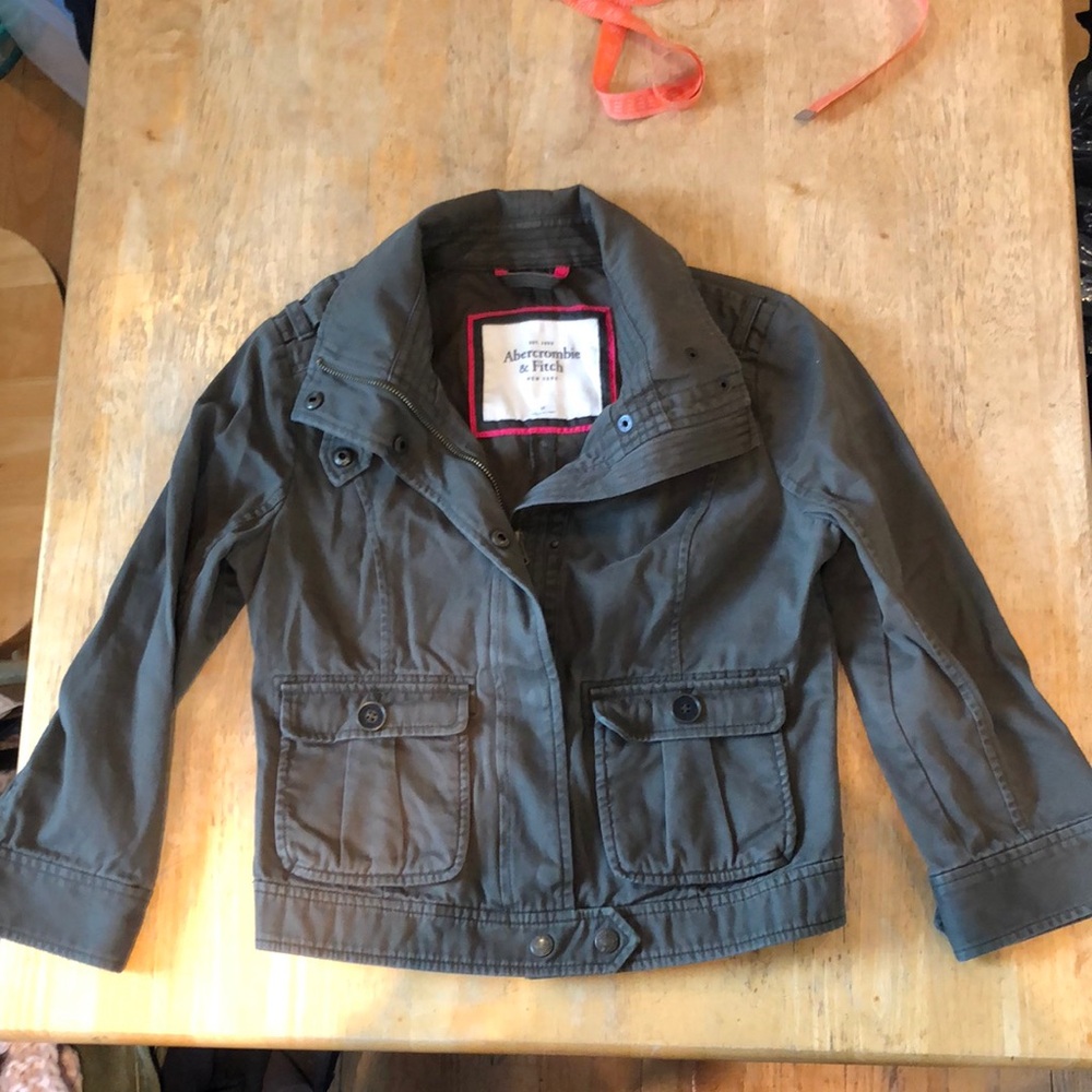 Abercrombie & Fitch Army Green Jean Jacket